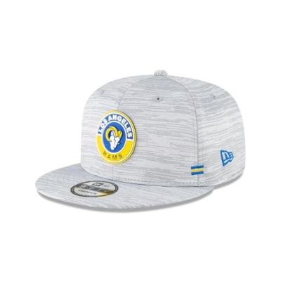 Los Angeles Rams Gorra | New Era Official NFL Fall Sideline 9fifty Snapback Cap Mexico - Grises